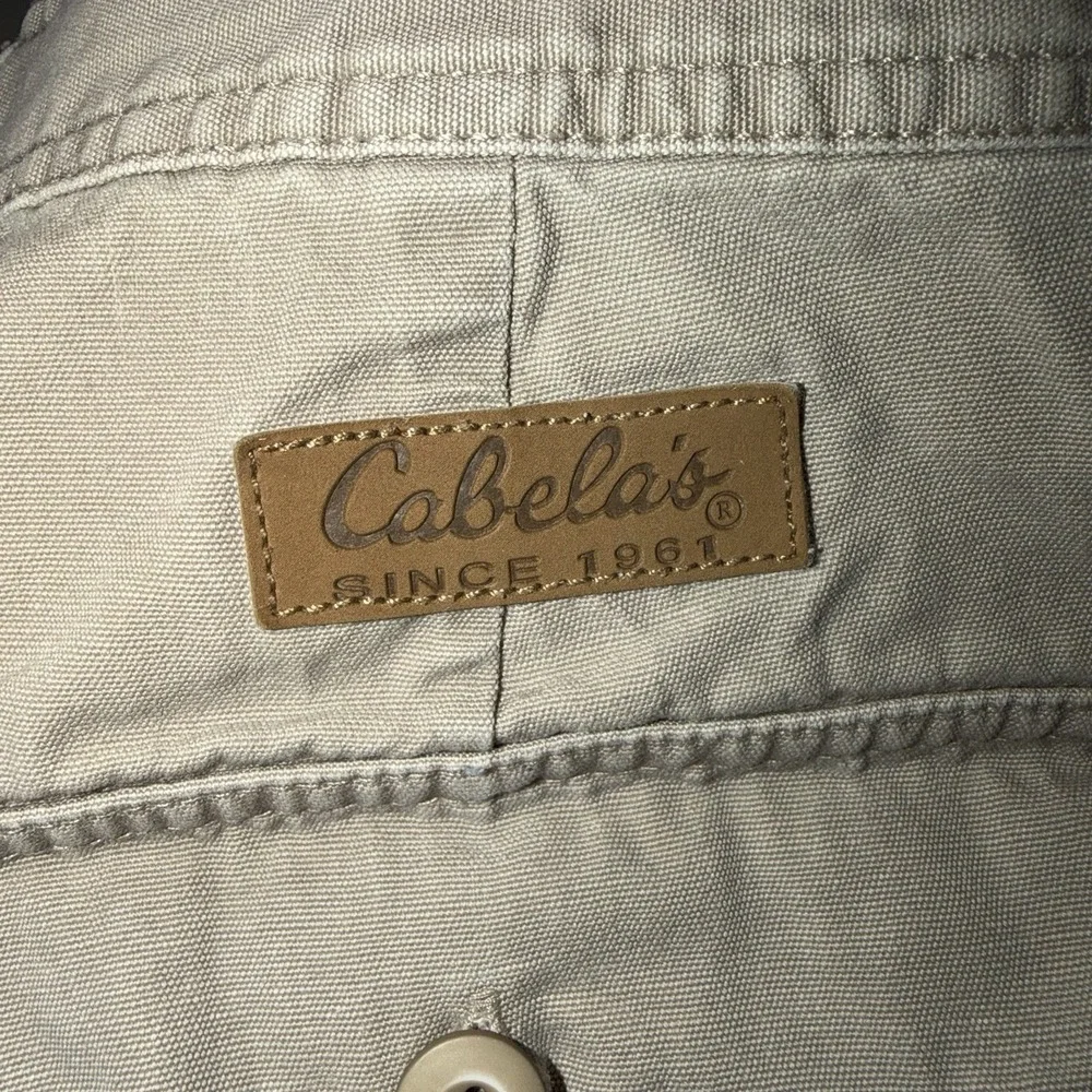 Cabelas Mens Hiking Shorts Size 40 Khaki 7‎ Pocket Outdoor Cargo Utility
